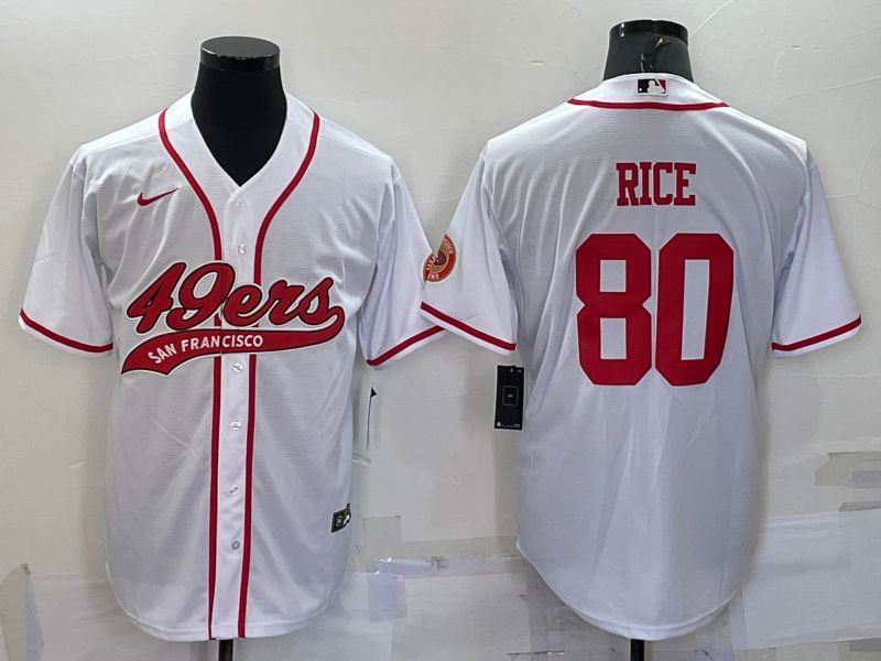Men San Francisco 49ers #80 Rice White 2022 Nike Co branded NFL Jerseys->minnesota vikings->NFL Jersey